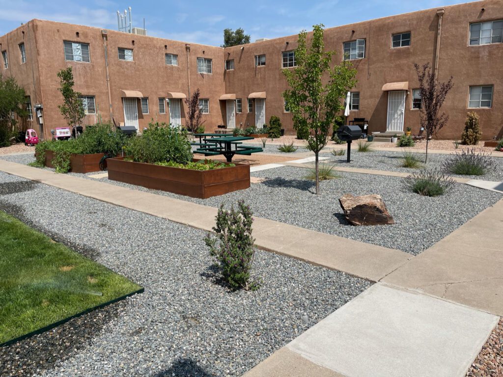 Ridgecrest Apartments Landscaping Job - After Photo | Call 505-271-8419 for a Quote